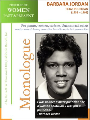 cover image of Profiles of Women Past & Present – Barbara Jordan, Texas Politician (1936-1996)